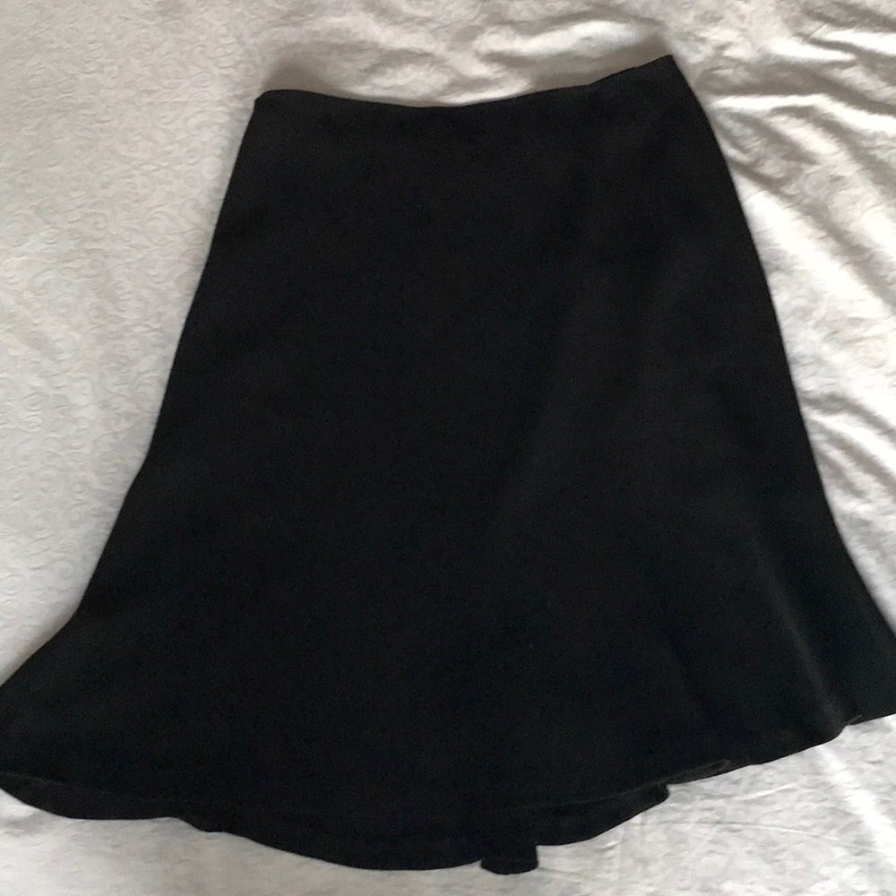 Black flare skirt